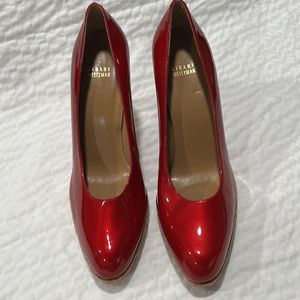 Red 👠 Stuart Weitzman platform cork heels size 10.5M